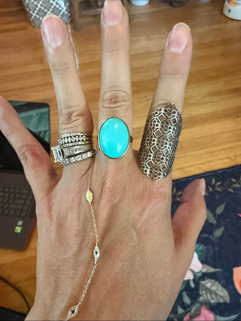 Kendra Scott Silver Filigree Ring